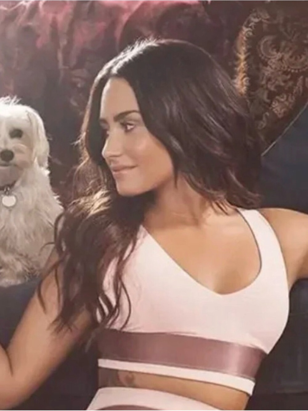 Demi Lovato Fabletics Valetta Midi Sports Bra